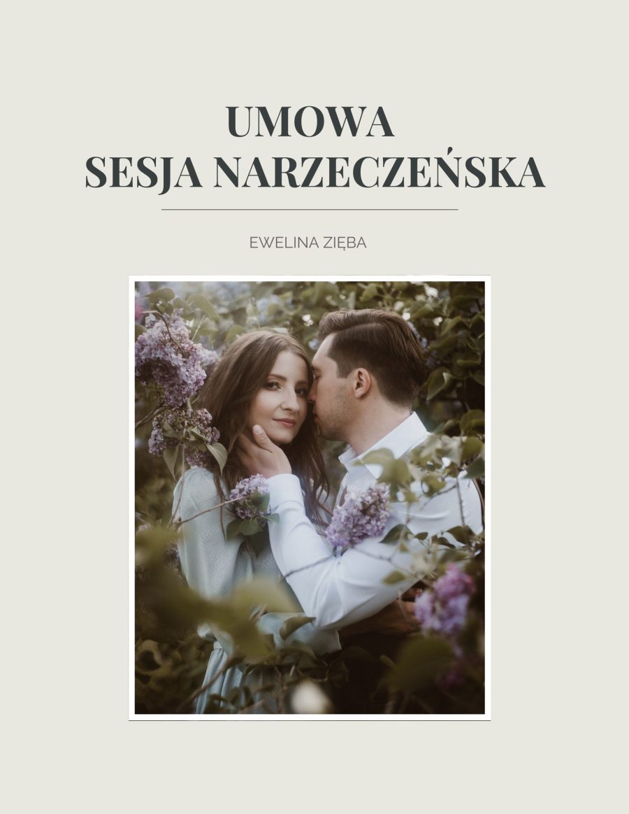 Umowa sesja narzeczeńska